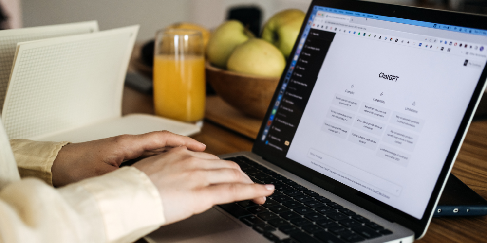 Person on laptop searching on ChatGPT - Dig & Dig